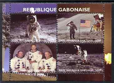 Gabon 2009 NASA Space Exploration #04 perf sheetlet conta...