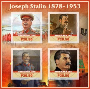 Stamps. Joseph Stalin  2021 year 1+1 sheets perf Botswana