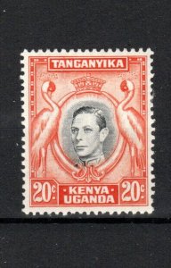 Kenia, Uganda Und Tanganjika 1938 20c Crowned Cranes Perf 13 1/4 Sg 139 MH