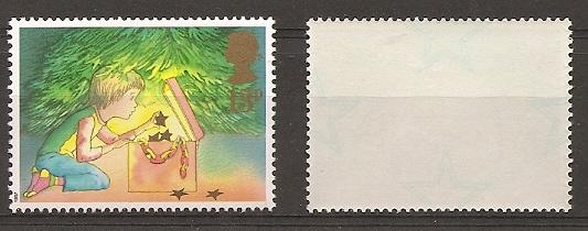 Great Britain 1196 1987 Christmas with STARS on back NH