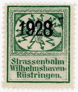 (I.B) Germany Railway : Wilhelmshaven-Rustringen Tramway (1928)