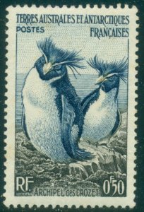 FRENCH ANTARTIC TERRITORIES SCOTT # 2, PENGUINS, MINT, OG, NH, GREAT PRICE!