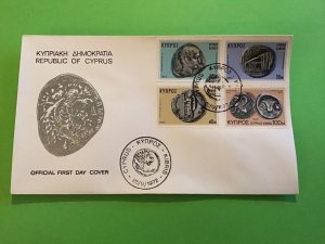 Cyprus First Day Cover Ancient Coins 1972  Stamp Cover R43180