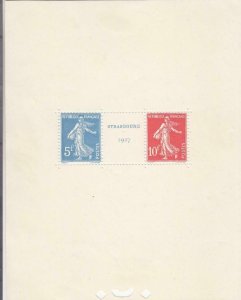 France: 1927, Strasbourg Exposition Souvenir Sheet, Sc #241, MH (34519)