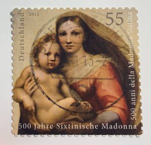 Germany 2012 Scott 2701 used - 55c, Sistine Madonna by Raphael