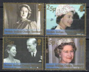 British Indian Ocean Territory Stamp 239-242  - Queen Elizabeth II