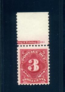 Scott #J54 Postage Due Mint  Top Margin Stamp (Stock #J54-13) 