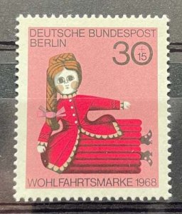 (3542) BERLIN 1968 : Sc# 9NB59 19TH CENTURY DOLL IN SITTING POSITION - MNH VF