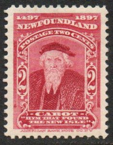 Newfoundland Sc #62 Mint Hinged