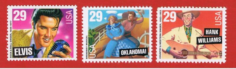 #2721-2723 MNH OG Elvis-Oklahoma-Williams Free S/H