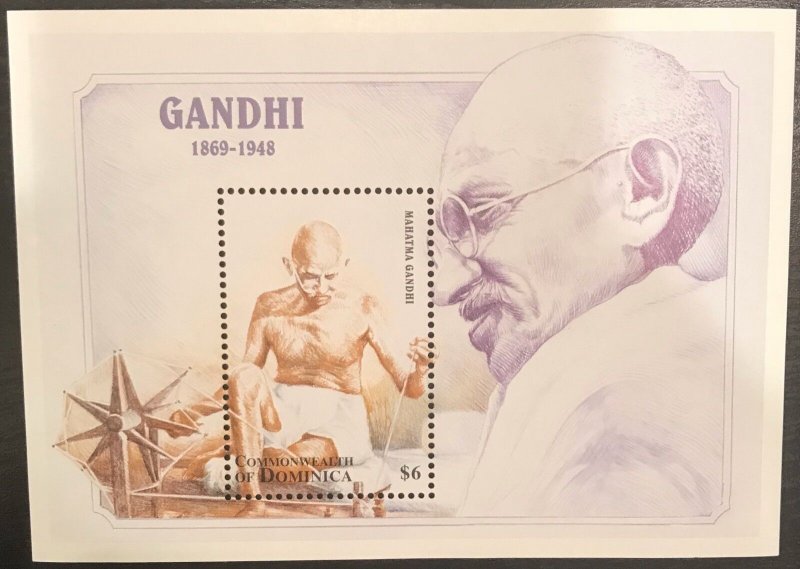 Dominica 1998 - MAHATMA GANDHI - Souvenir Sheet Stamp - MNH