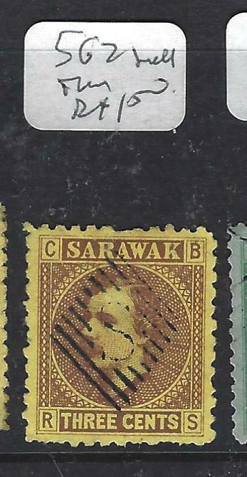 SARAWAK  (P2704B) BROOKE  3C  SG2  SMALL THIN FU  