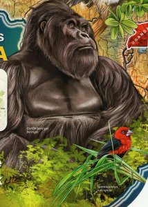 Park Bwindi Uganda Stamp Gorilla Beringei S/S MNH #7311 / Bl.993 