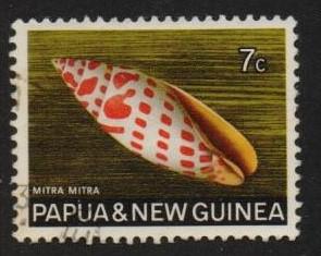 Papua New Guinea  #269   1968 used sea shells  7c