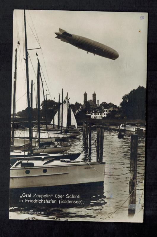 1929 Breslau Germany Graf Zeppelin in Flight RPPC Postcard Cover to Bremen LZ127