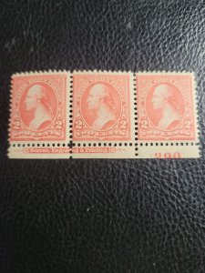 US SC# 267, MNH, Strip of 3