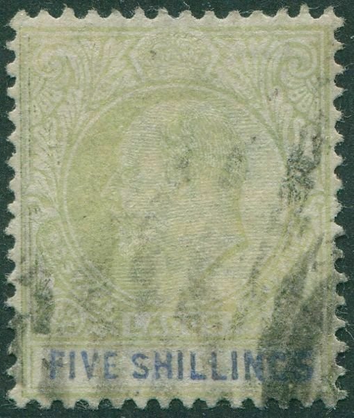 Lagos 1904 SG62 5s green and blue KEVII FU