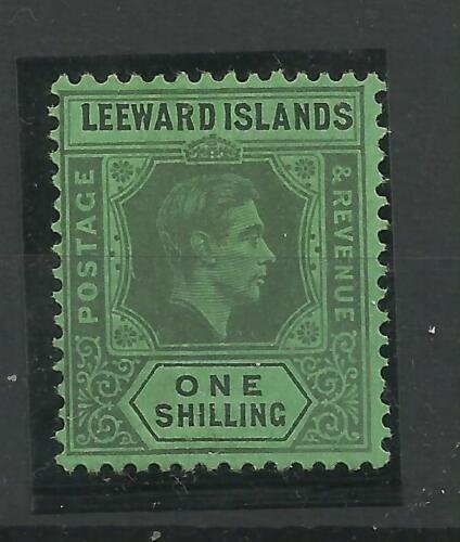 Leeward Is, 1938 Sg 110, 1/- Black & Emerald, Lightly Mounted Mint {C/W 336}. 