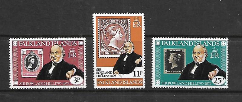 FALKLAND ISLANDS, 291-293, MNH, SIR ROWLAND HILL