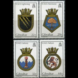 GIBRALTAR 1986 - Scott# 492-5 Navy Crests Set of 4 NH