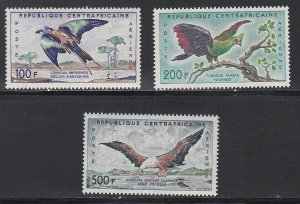 Central Africa # C1-3, Birds, Mint NH, 1/2 Cat.