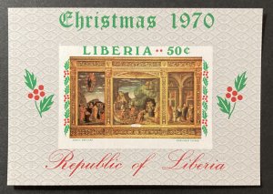 Liberia 1970 #540 S/S, Christmas, Wholesale lot of 5, MNH,CV $12.50
