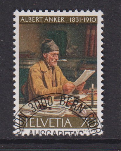 Switzerland   #696 cancelled 1981 the Parish Clerk by Albert Anker 70c