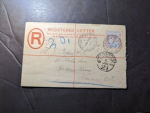 1896 British Grenada Registered Letter Cover St Georges to London England