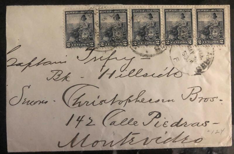 1904 Buenos Aires Argentina Cover To Montevideo Uruguay