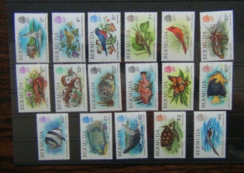 Bermuda 1978 Wildlife set to $5 MNH SG387 - SG403 