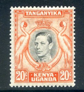 Kenya, Uganda and Tanganyika 20c Black and Orange SG139 Mounted Mint