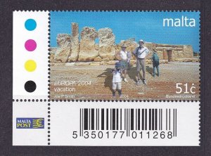 2004 Malta 1344+Tab Europa Cept - Vacation  2,50 €