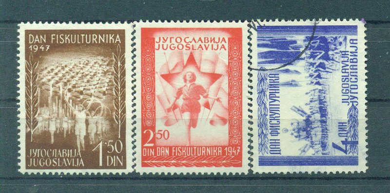 Yugoslavia  sc# 218-220 mh & used cat value $3.00