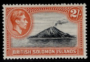 BRITISH SOLOMON ISLANDS GVI SG69, 2s black & orange, M MINT. Cat £18.