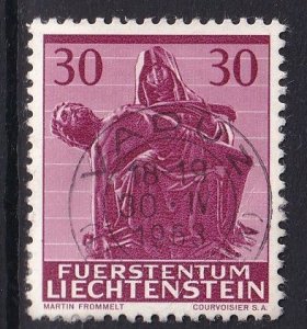Liechtenstein  #372  used  1962  Pieta 30rp