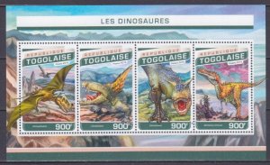 2016 Togo 7719-7722KL Dinosaurs 13,00 €