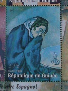 1998-GUINEA STAMP-25TH ANNIV: PABLO PICASSO PAINTING- MINT-NH FULL STAMP SHEET