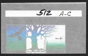 NETHERLANDS Sc#512A-C Complete Mint Never Hinged Set