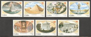 Cuba Scott 3840-46 MNHOG - 1997 Seven Wonders of the Ancient World - SCV $5.15