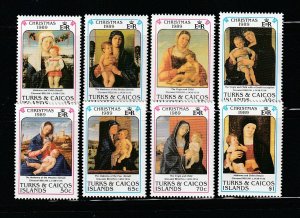 Turks & Caicos Islands 779-786 Set MNH Christmas