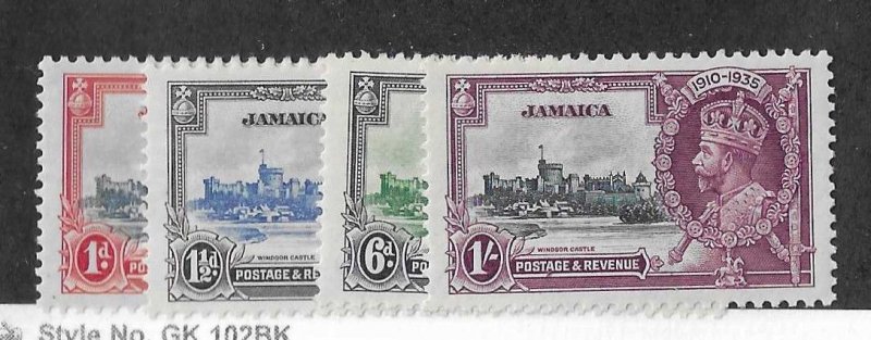 Jamaica Sc #109-112 Silver Jubilee set of 4 LH VF