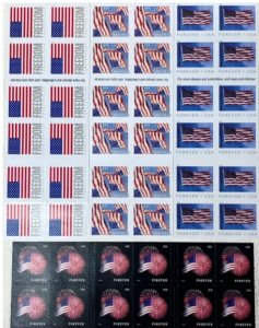 2014/2019/2022/2023 Mix styles Forever stamps 5 books total 100pcs