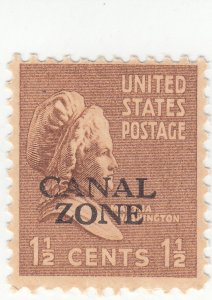 Canal Zone, Scott # 119 - 1 1/2 cent Bister Brown - MNH