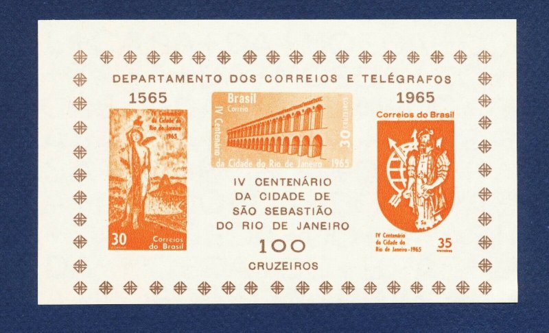 BRAZIL - 995a - VF MNH S/S - St Sebastian Centenary  - 1965 