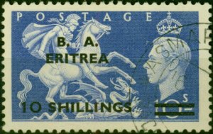 Eritrea 1951 10s on 10s Ultramarine SGE32 V.F.U