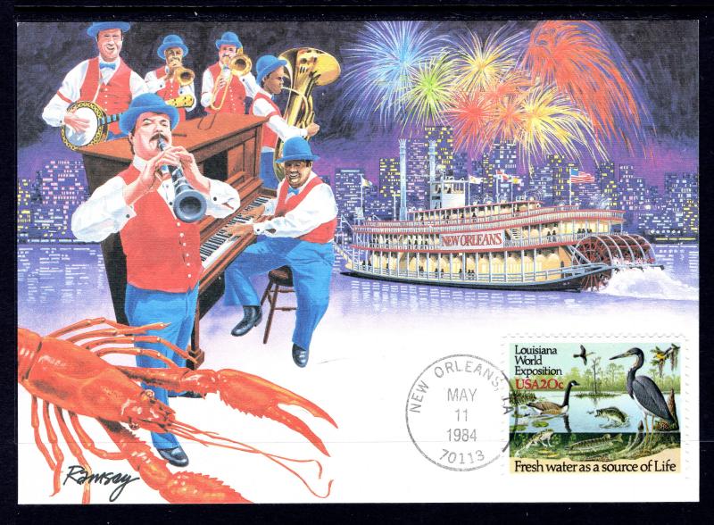 US 2086 Louisiana World Expo Fleetwood Unicover U/A Maxicard FDC