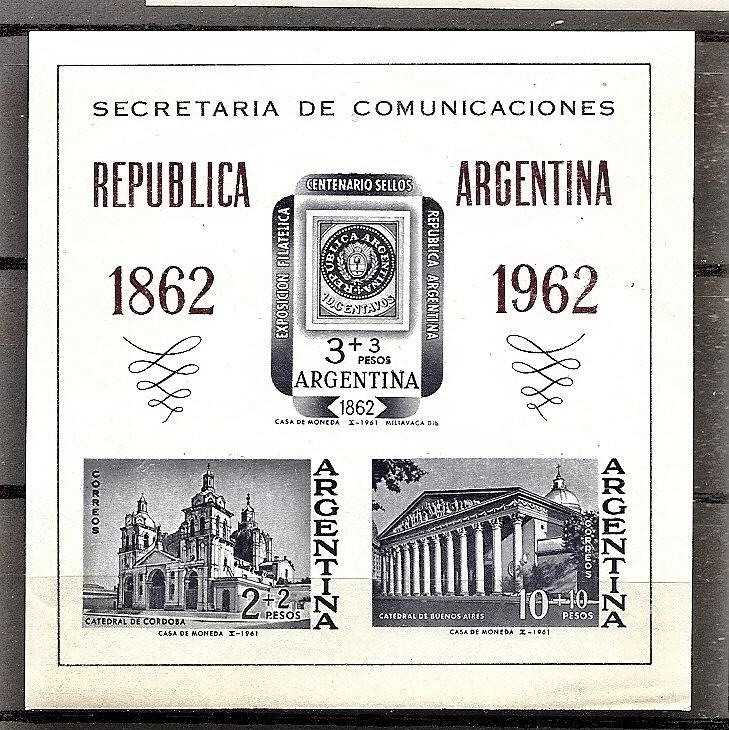 Argentina B 37a MNH 1962 Intl. Stamp Exhib. Sov. Sheet