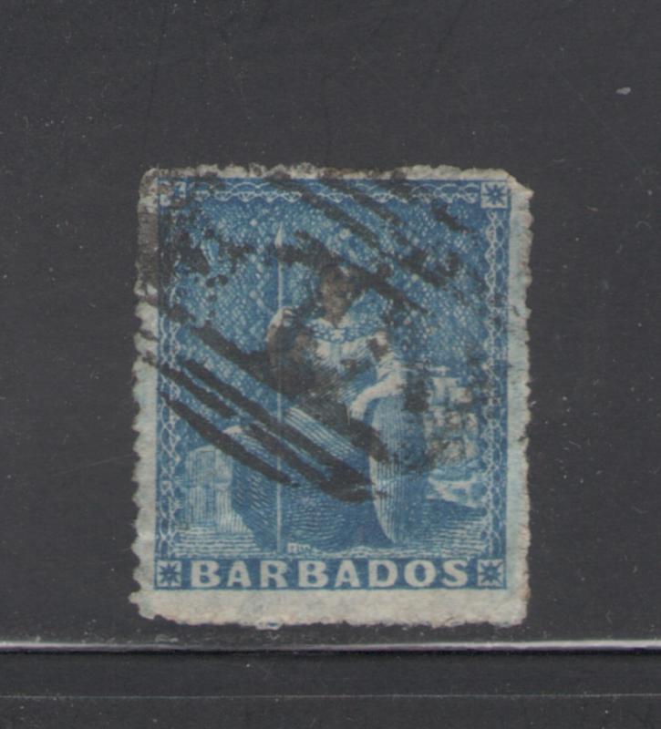 Barbados 1861 Britannia (1p) Scott # 16 Used