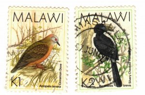 Malawi #630-1 used birds