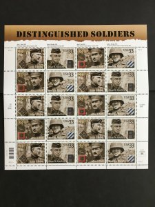 2000 sheet Distinguished Soldiers Sc# 3393-3396